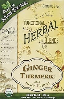 Mate Factor Functional Herbal Blends - Ginger Turmeric with Black Pepper 20 Bag(S)