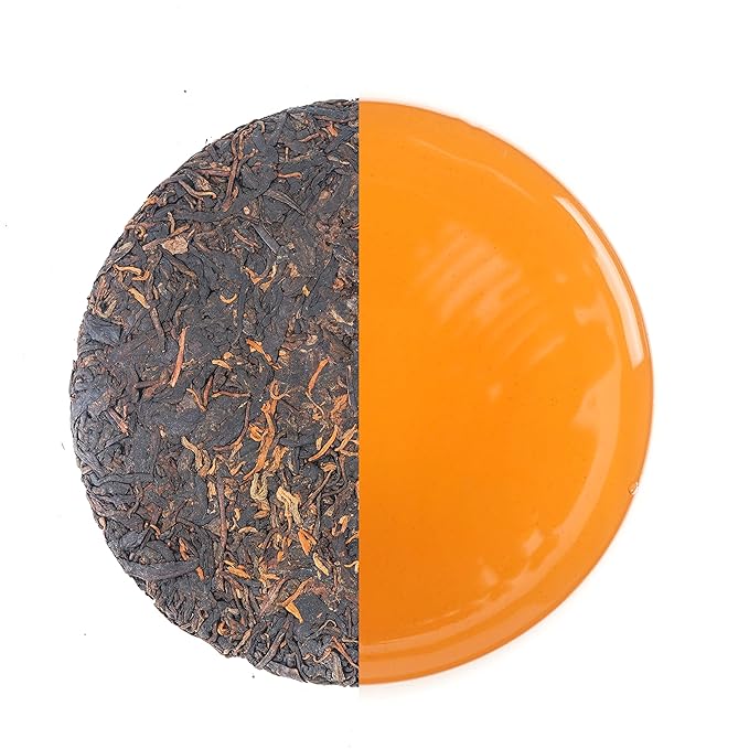 Yan Hou Tang Chinese Puerh Tea Cake Pu-erh Black Tea 357g 10 Years Aged - Ripe Fermented Pu'er Yunnan Puer Tea Compressed
