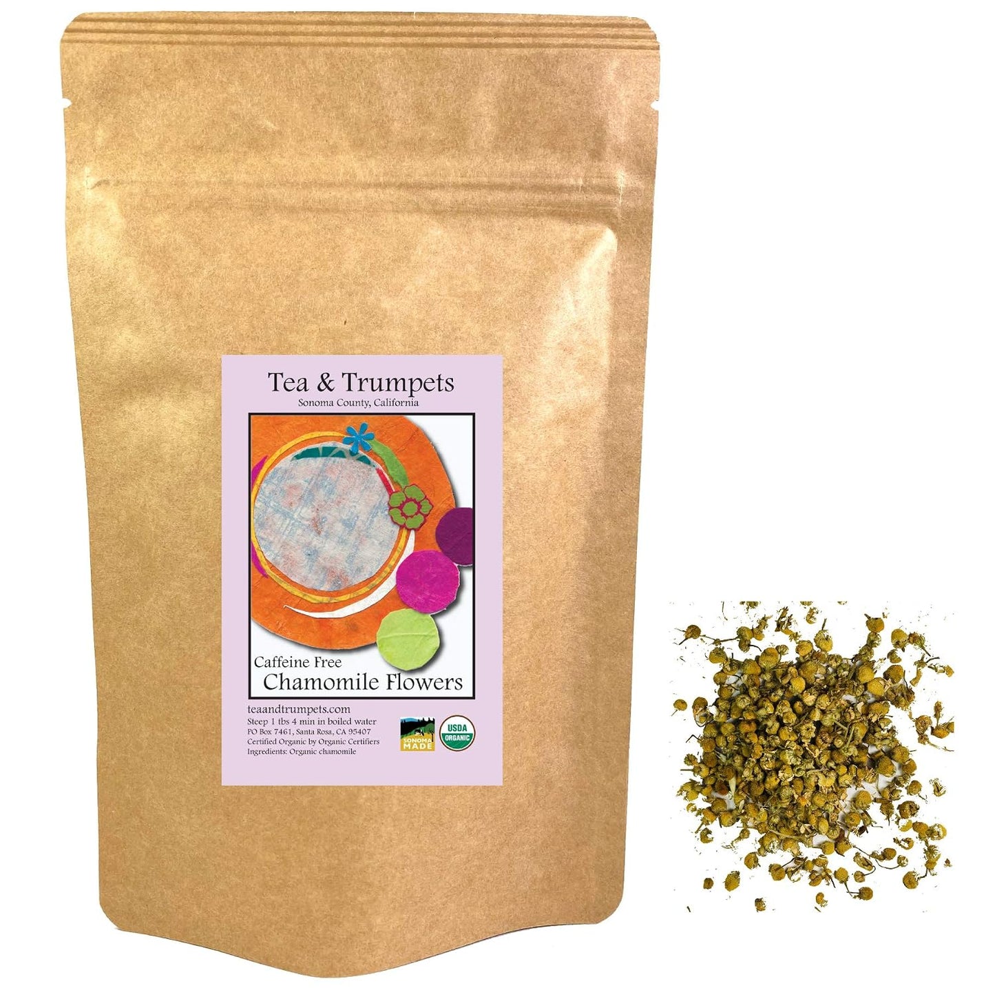USDA Organic Chamomile Loose Leaf Herbal Tea - 4 oz