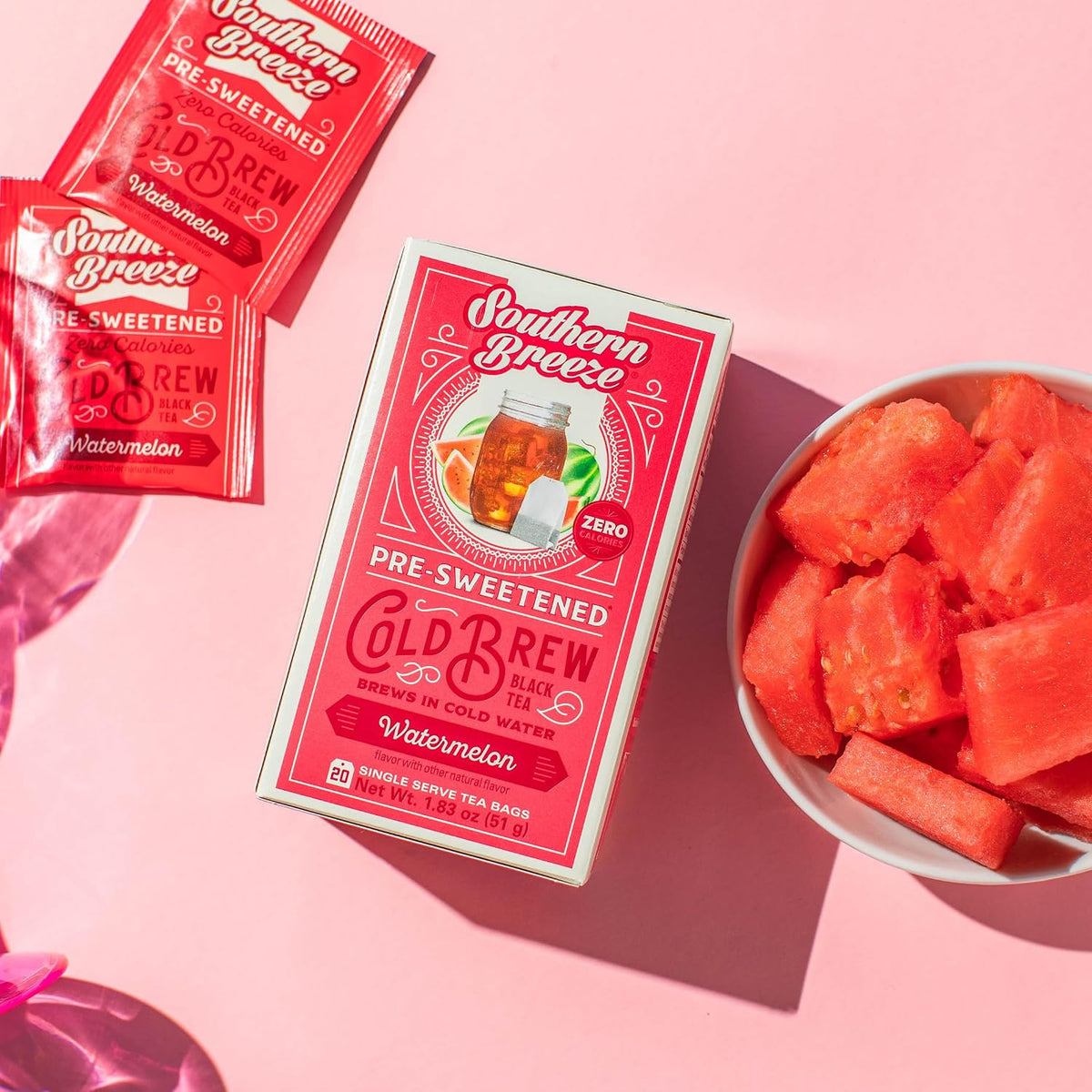 Southern Breeze Cold Brew Sweet Tea Watermelon Iced Tea 20 Tea Bags