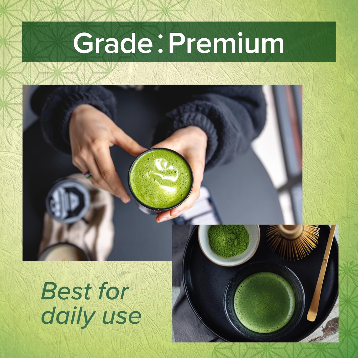 Onkatsu Farm Uji Matcha Series - Premium and Ceremonial Grade -Japanese Tea Made In Japan - English Label (Uji Premium Grade)