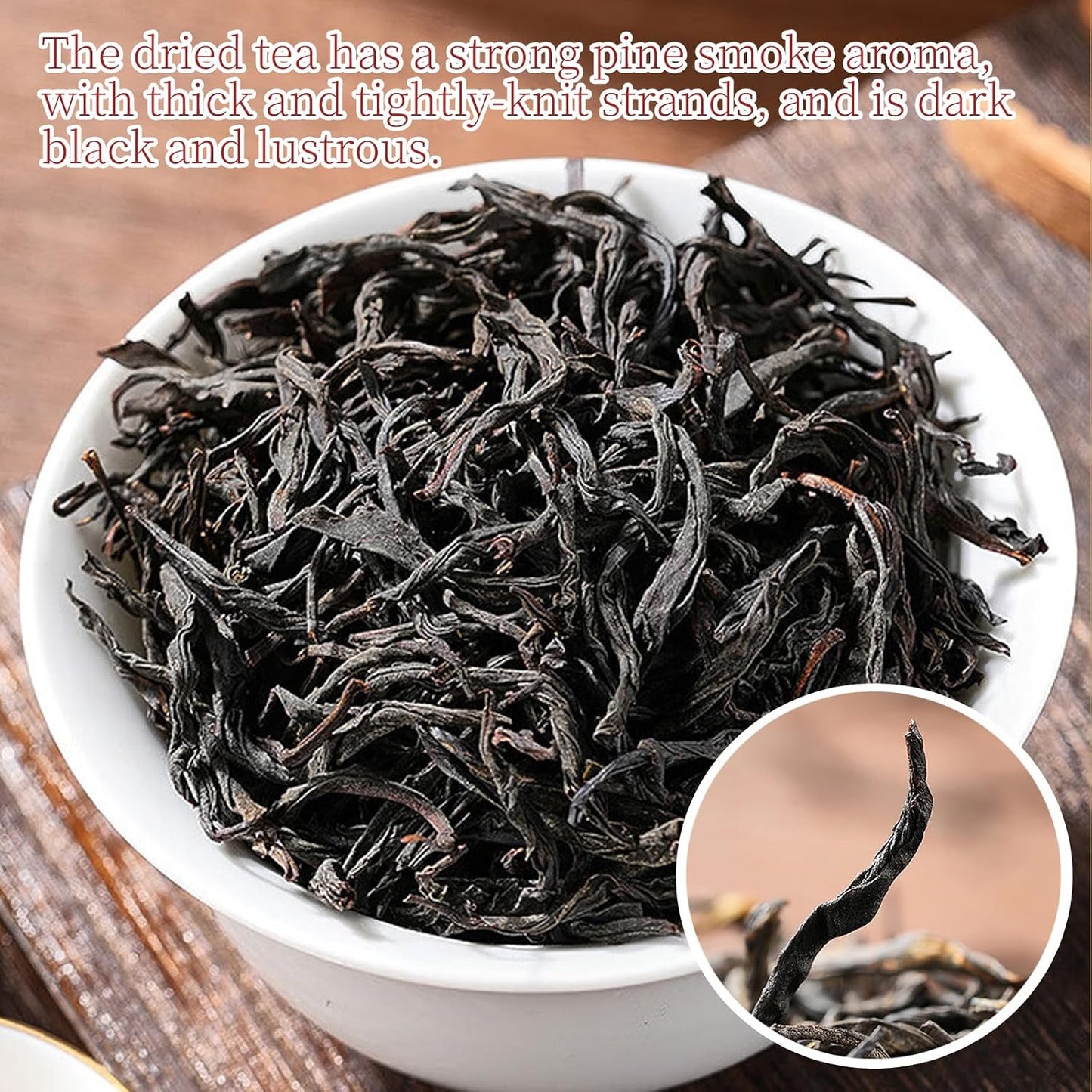 Lingyunxi Smoky Lapsang Souchong Tea Black Tea Loose Leaf Wuyi Mountain Chinese Tea| Pine Smoke&amp;Longan Aroma Mellow Taste| No Bitter| Picked in Spring| Fully Fermented Tea 4.23oz/120g 正山小种 红茶 烟熏正山小种