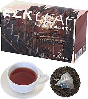 EZR Leaf English Breakfast Premium Whole Leaf Ceylon Black Tea, 20 counts 2.1 Once, Rich Flavor & Bold Aroma Blend, A Morning Ritual in Every Cup