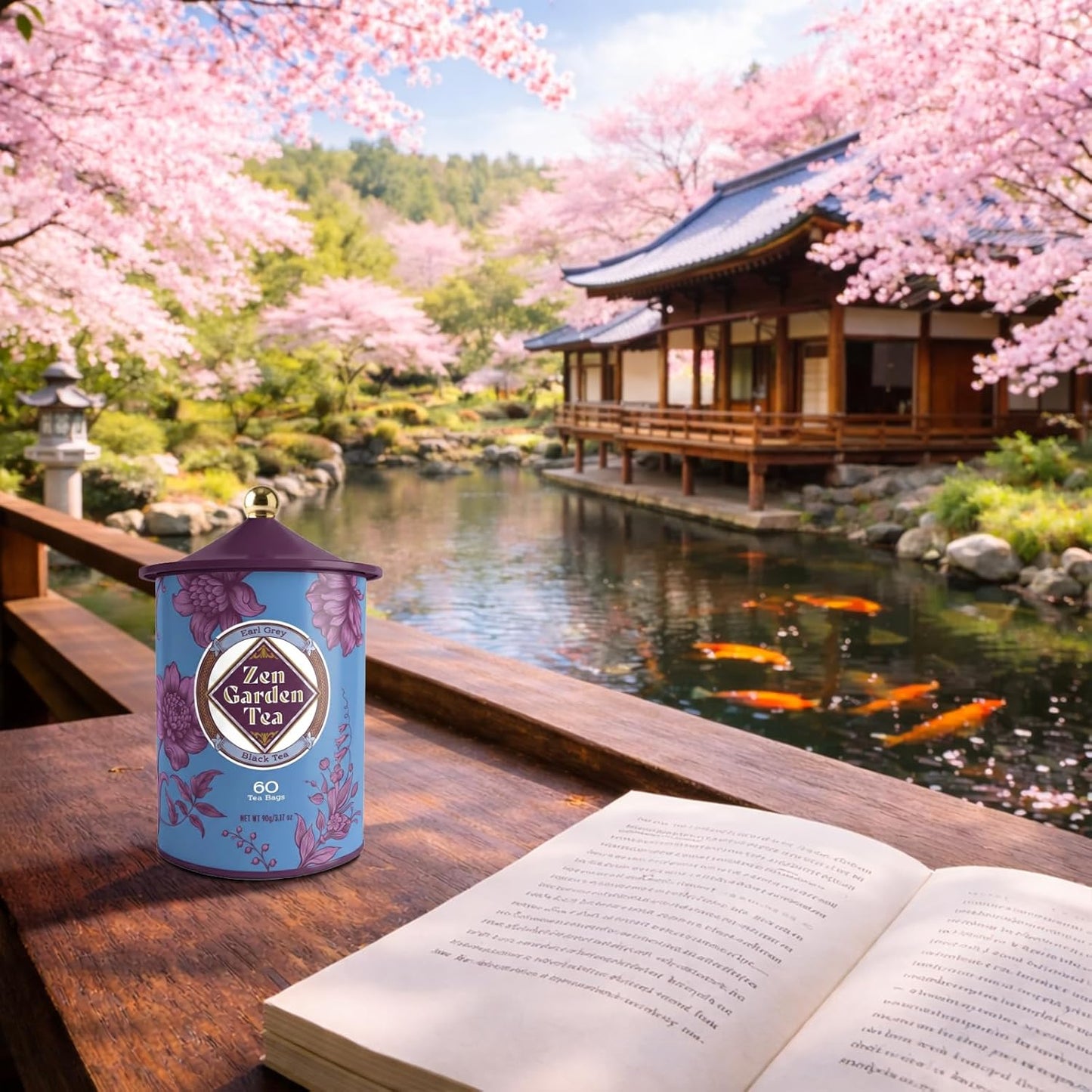 Life Plus Style Gourmet Zen Garden Earl Grey Black Tea Bergamot Herbal Black Caffeinated Hot or Iced Natural 60 Tea Bags