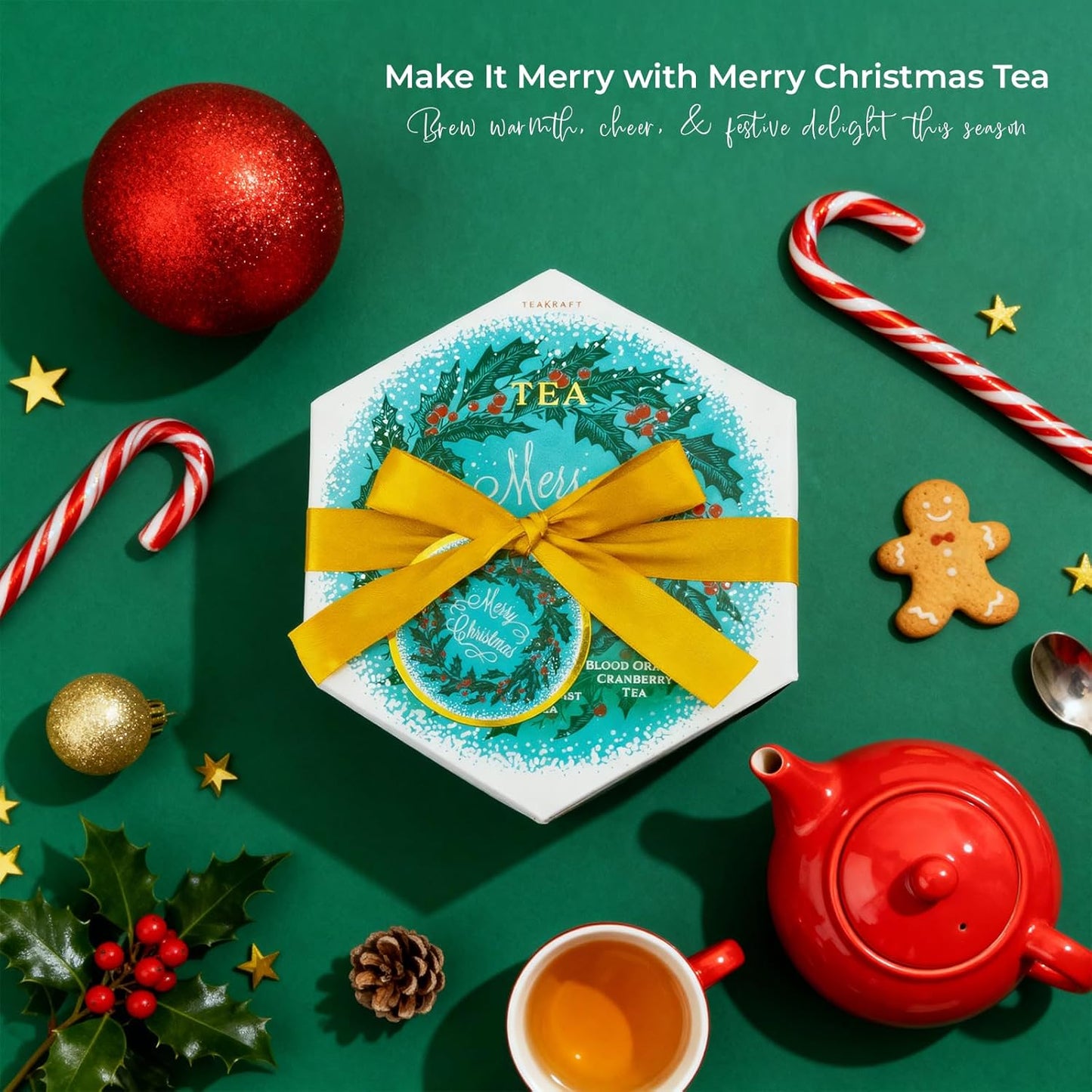 Life Plus Style Gourmet TeaKraft Tea Gift Box 3 Holiday Flavors 75 Tea Bags Gift Set Holiday Tea Collection Tea Sets for Women and Men