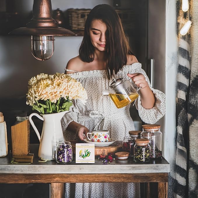 QuaZenTea Jasmine Premium Oolong Tea Loose Leaf 3.5oz (100g) - High Mountain Vietnamese Green Oolong - Pure Hand-Sorted for Smooth, Non-Bitter Taste & Rich Aroma