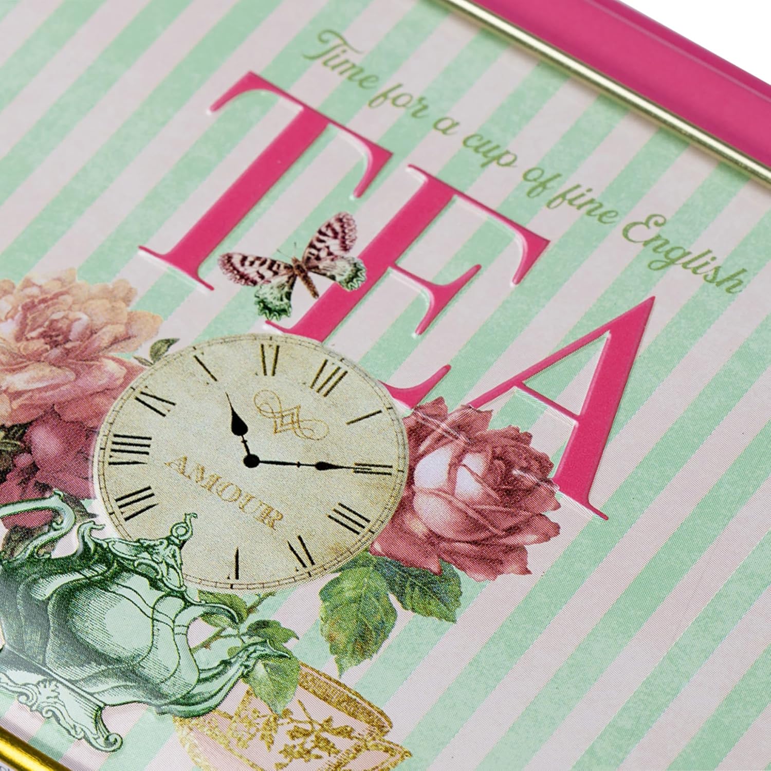 New English Teas Retro Time for Tea Vintage Tin with 40 English Afternoon Teabags
