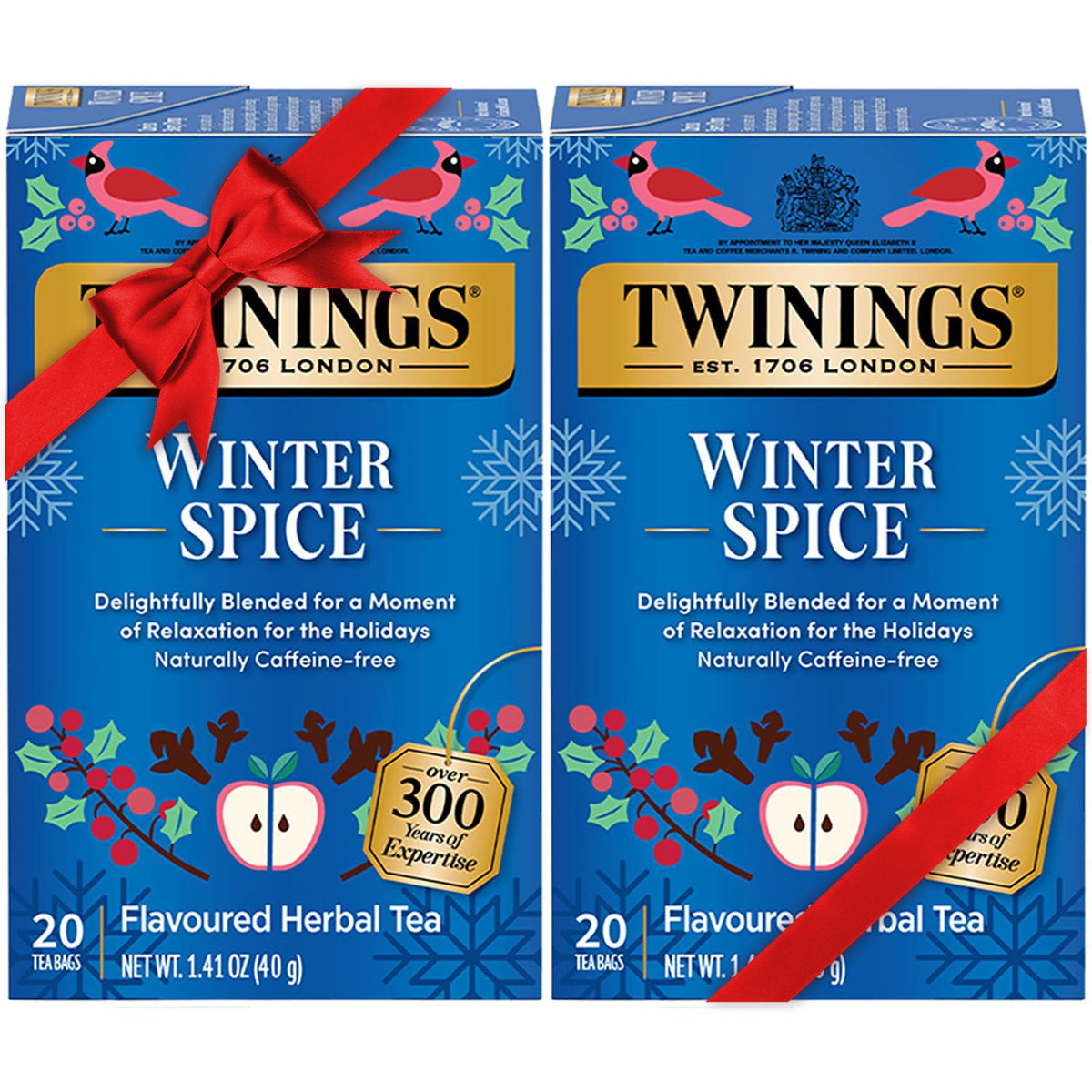 Twinings Winter Spice Herbal Tea 2-Pack, 20 Count Ea