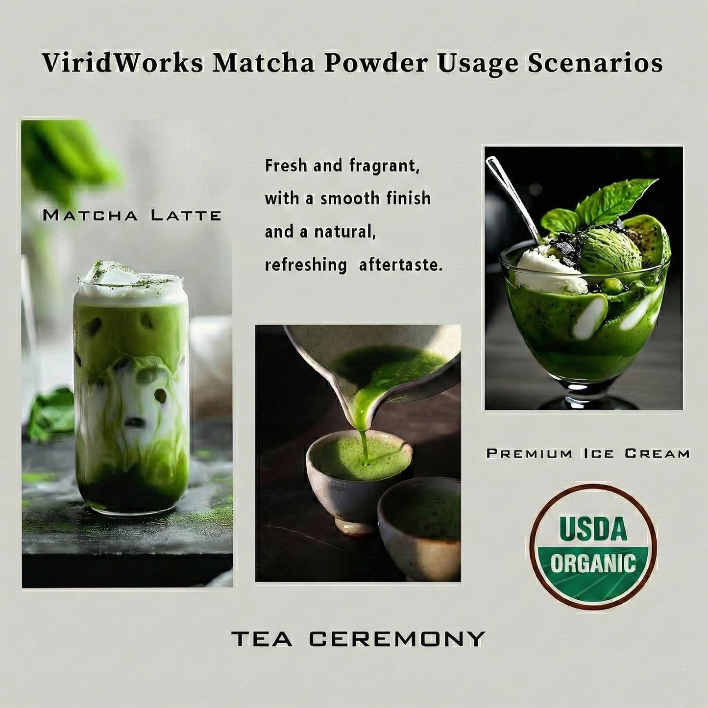 Viridworks Organic Matcha Packets - Ceremonial Single Serve Sticks, 30 Ct