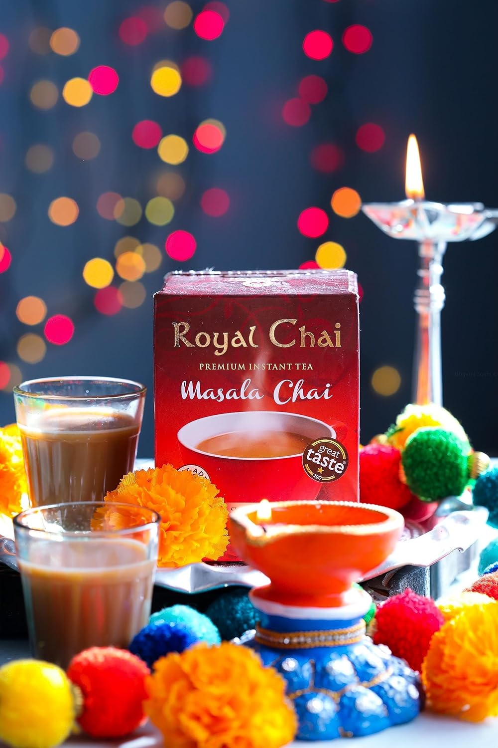 ‎Royal Chai | Masala Chai Sweetened | 10 Count Single Box | All Natural, No Preservatives | Premium Instant Tea | Made in the UK