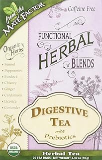 Mate Factor Functional Herbal Blends - Digestive Tea with Prebiotics 20 Bag(S)
