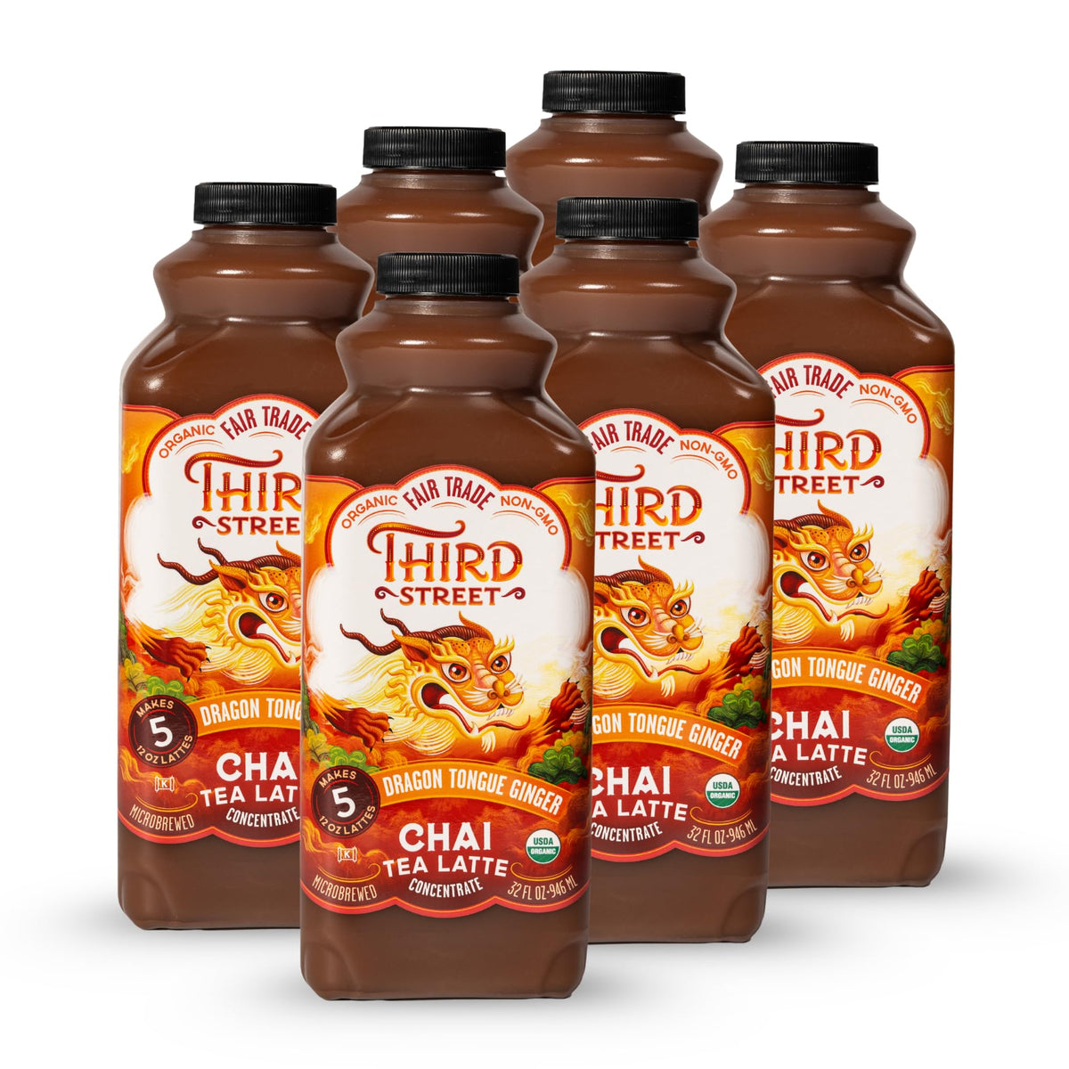 Third Street Chai Third Street Inc. Organic Dragon Tongue Ginger Chai Concentrate, 32 Fl. Oz.