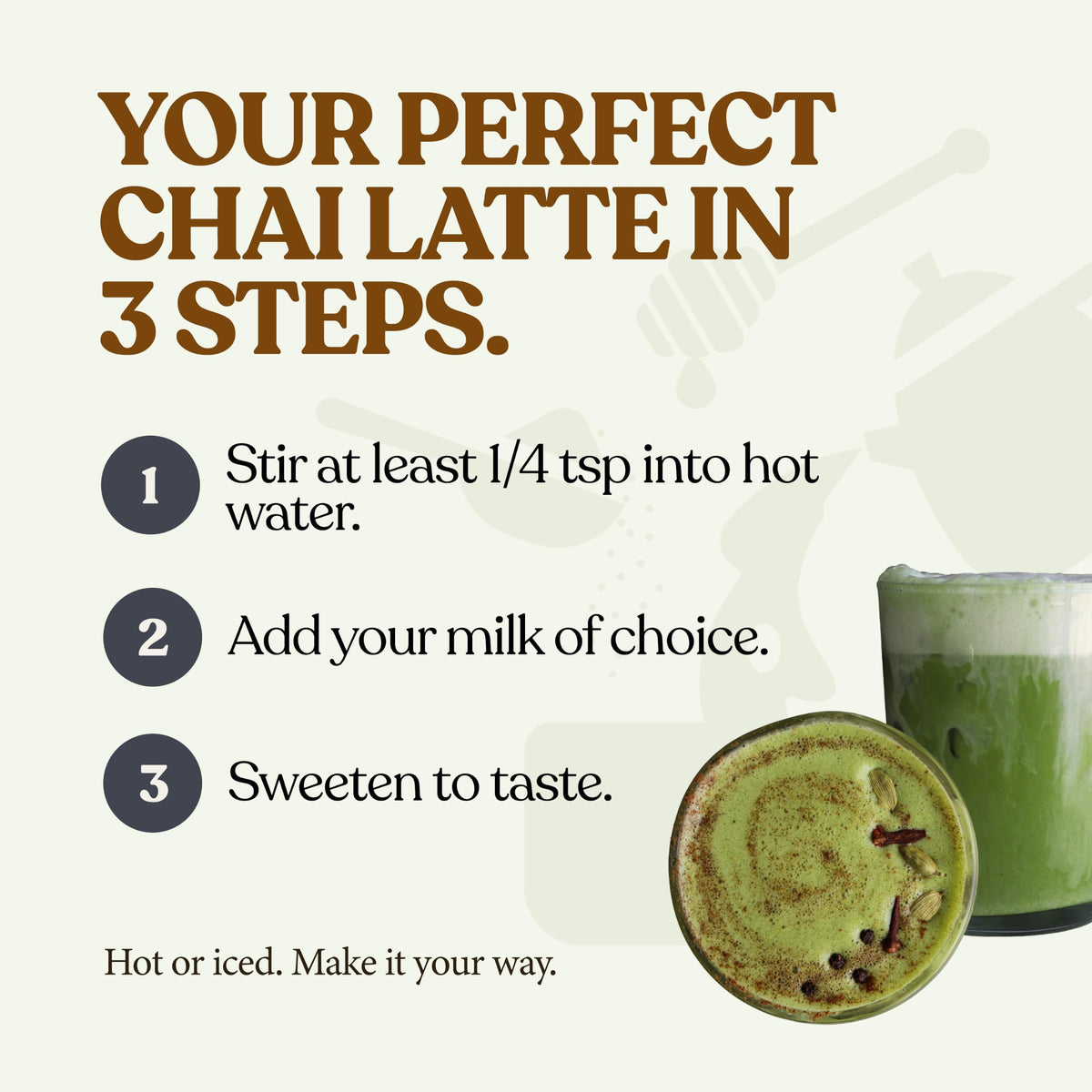 Blue Lotus Chai – Organic Matcha Masala Chai - Makes 65 Cups – Just Add Hot Water, No Steeping, No Gluten - 2 Ounce Masala