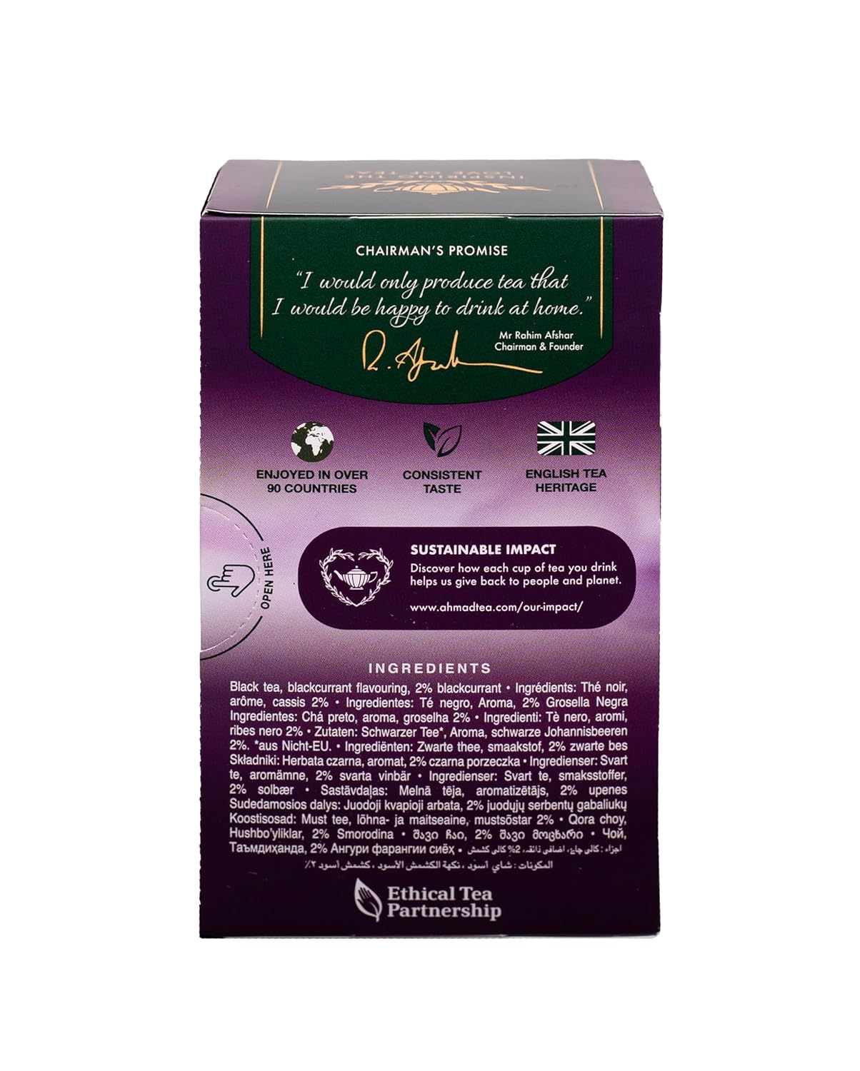 Ahmad Tea Blackcurrant Burst, 20 Count (Pack of 6)