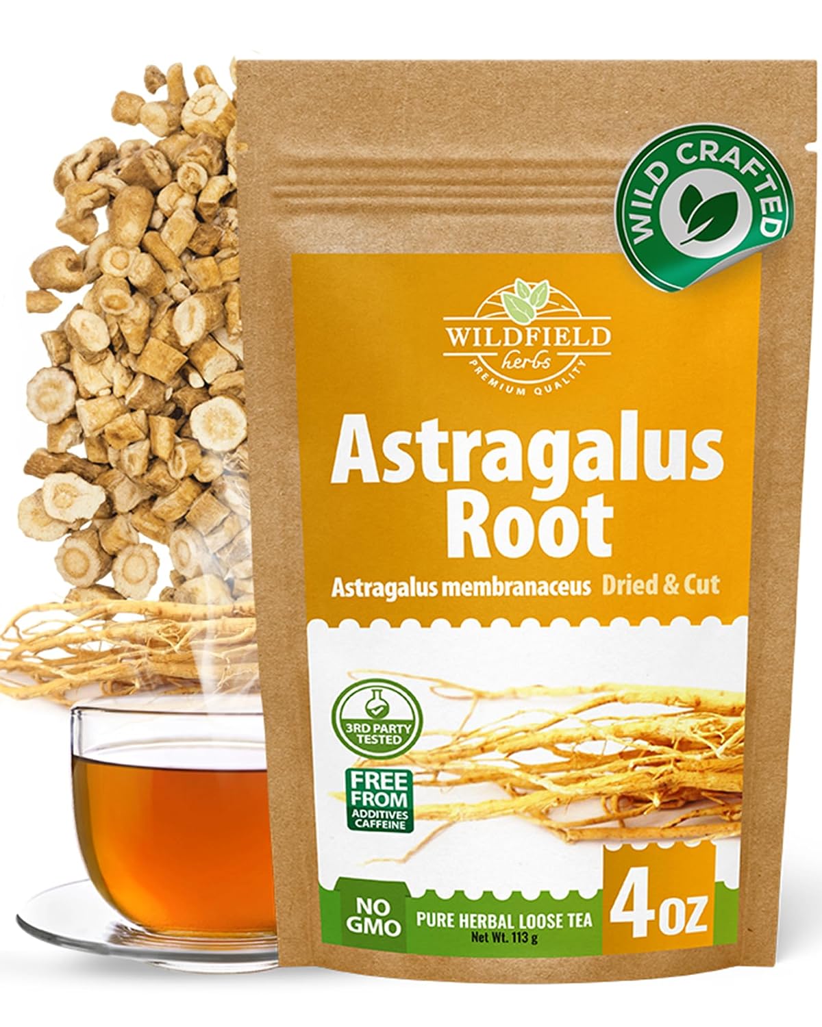 WILDFIELD HERBS 4 oz. Astragalus Root Herbal Tea