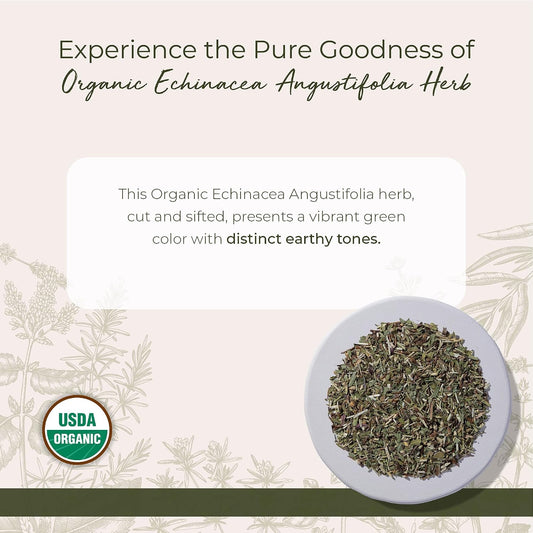 Starwest Botanicals Dried Echinacea Angustifolia Organic - 4 oz Pouch | Loose Leaf Herb for Tea &amp; Natural Herbal Blends, Cut &amp; Sifted, Certified Kosher, Non-GMO