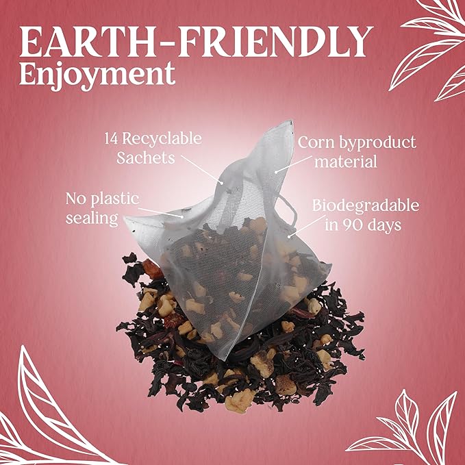 Happy Valley Tea Berry Sangria Tea Blend – Craft Mocktail Inspired, 14 Servings, Hot or Iced