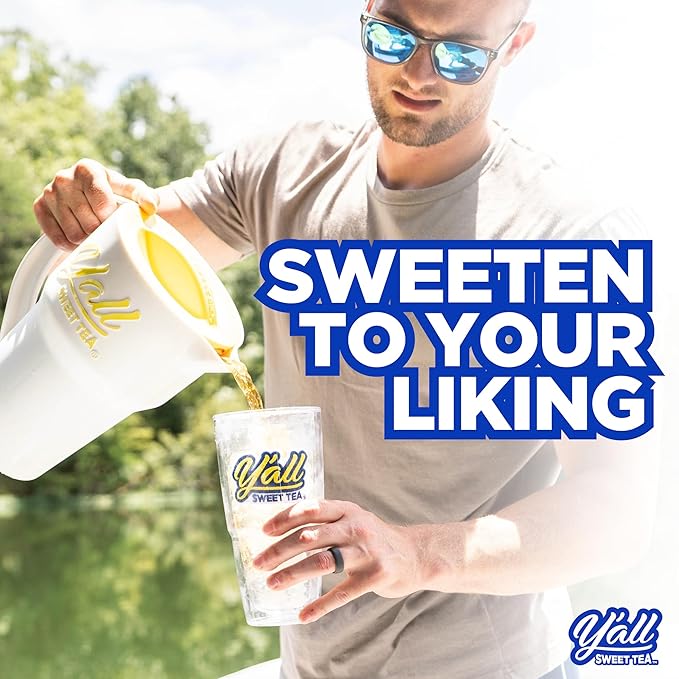 Y'all Sweet Tea - Iced Tea Bags One Gallon Size in 10 Gallons Per Pack Quick Brew Authentic Southern Ice Tea | As Seen on Shark Tank (Caffeinated)
