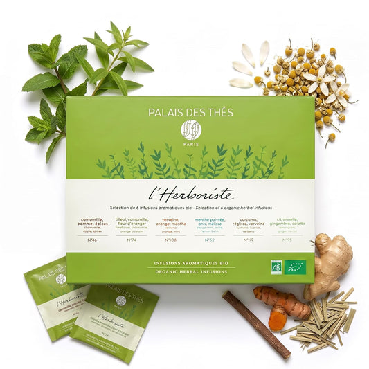 Palais des Thés - Herbal Teas Gift Set- Premium assortment - 36 Cotton Bags