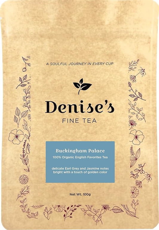 Denise's Fine Tea, USDA Organic, Buckingham Palace, English Black Tea, Loose Leaf (100g)