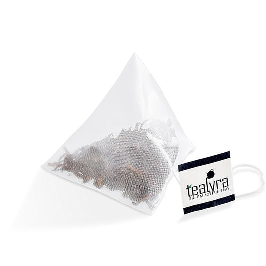 Tealyra - 5 Years Ripe Aged Pu'erh 25 Tea Bags - Bold Pu-erh Loose Leaf Tea - 100% Natural - 25 Pyramids Sachets