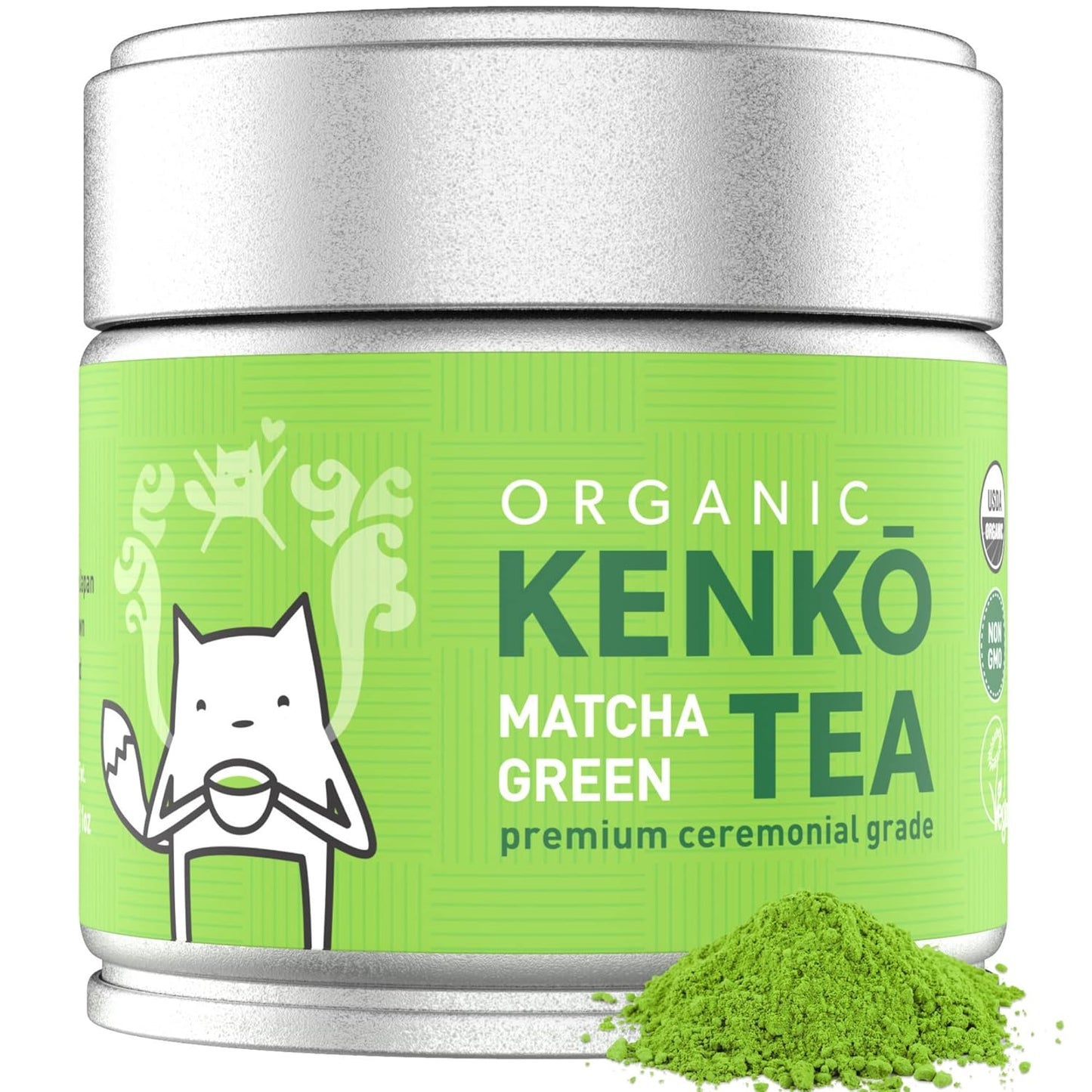 Kenko Matcha Green Tea Powder [USDA Organic] Highest Ceremonial Grade, Authentic Japanese, Premium 1st Harvest, 1 oz (30 servings)