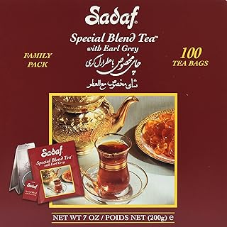 Sadaf Earl Grey Tea Bags | Special Blend Earl Grey Ceylon Black Tea | Product harvested in Sri Lanka | 100 bags (pack of 1)