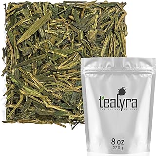 Tealyra - Premium Dragon Well - Long Jing - Green Tea - Famous Chinese Loose Leaf Tea - First Grade - 8-Ounce