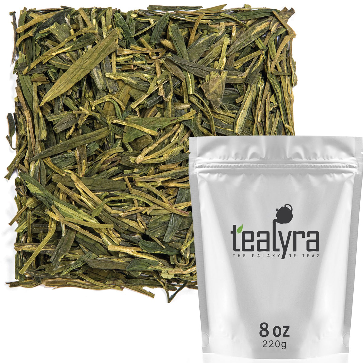 Tealyra | Long Jing Dragon Well Loose Leaf Green Tea, 8 oz
