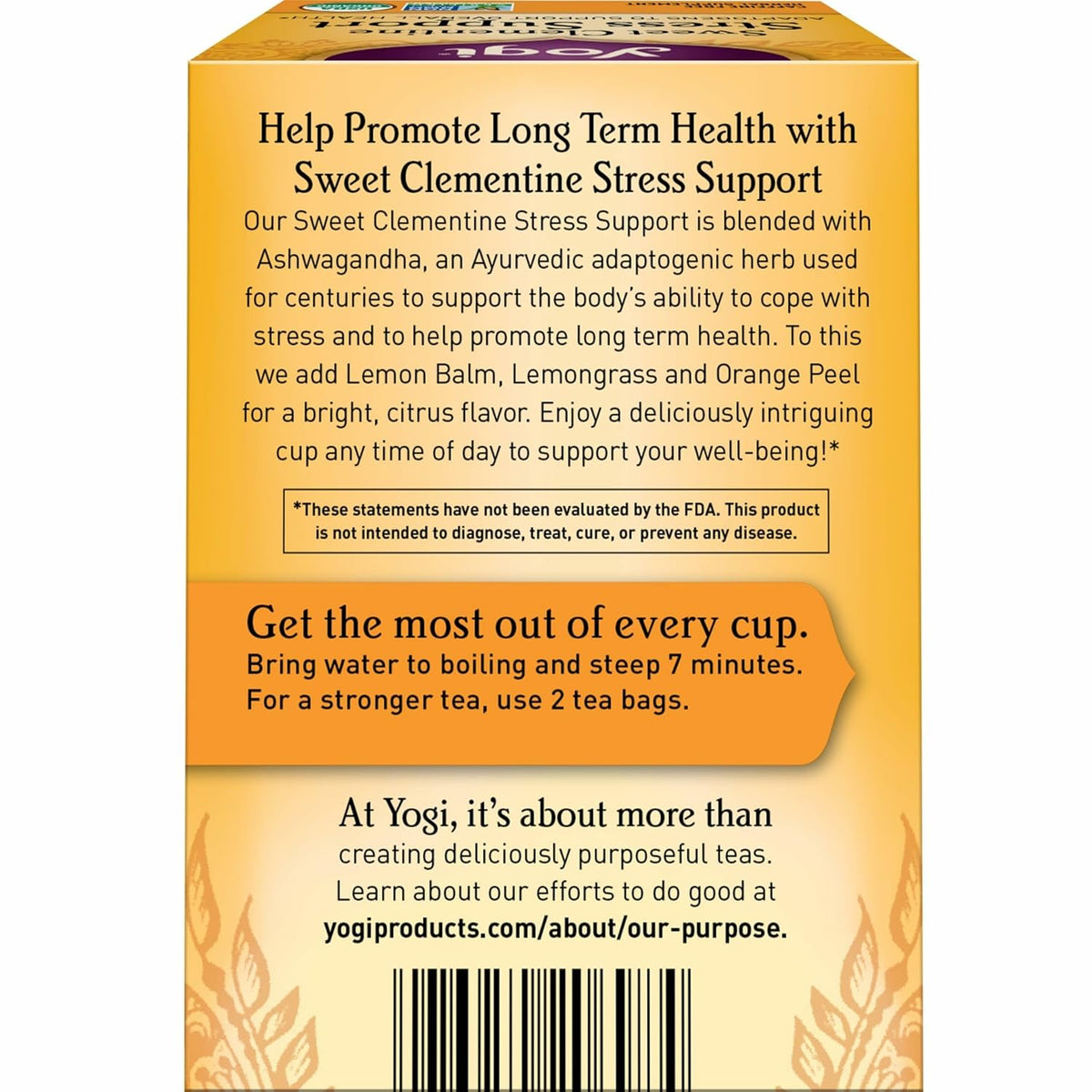 Yogi Sweet Clementine Stress Support Tea