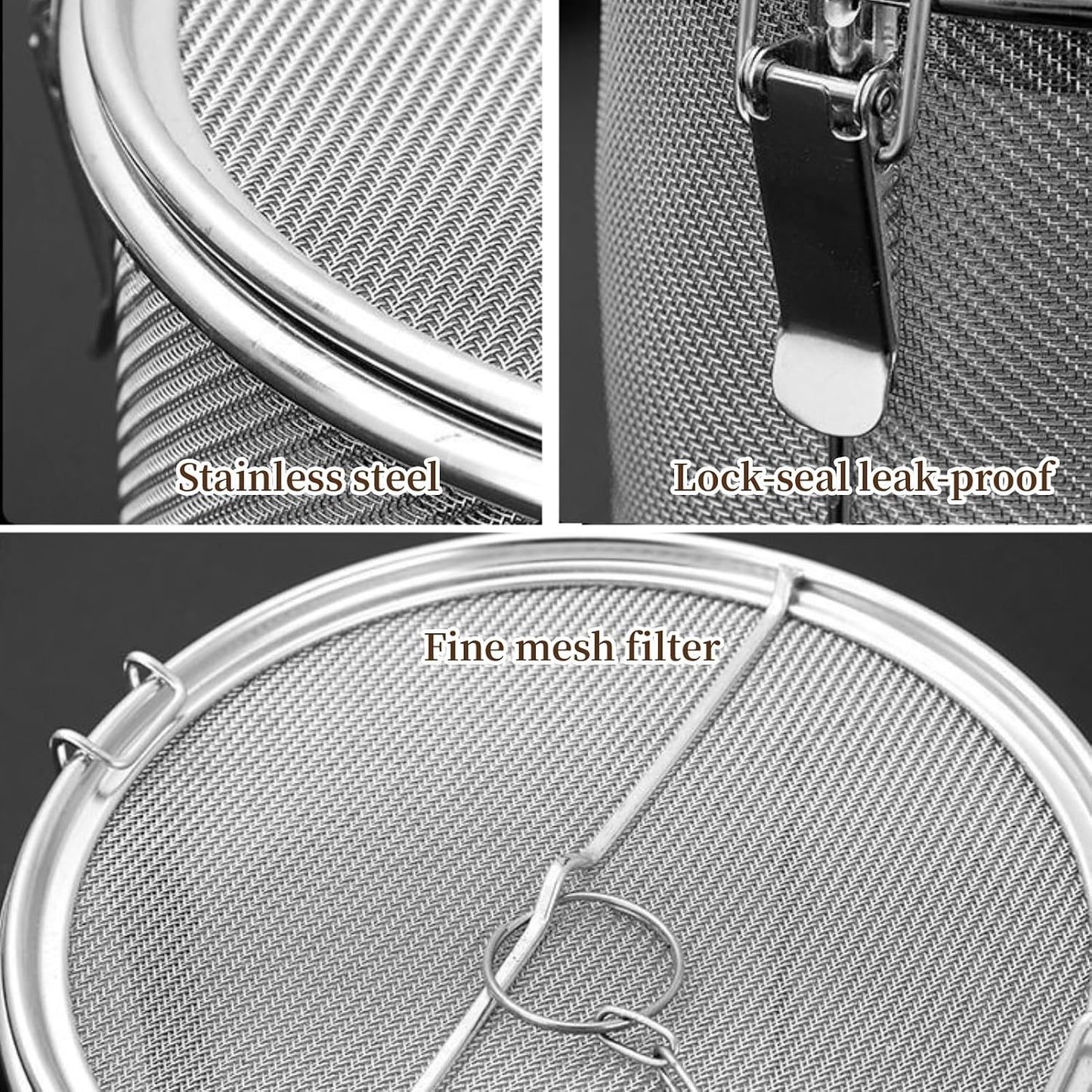 Tea Strainers for Loose Tea, Stainless Steel Seasoning Strainer | 8x10cm, Tea Infuser with Chain, Soup Seasonings Separation Basket Filter Tea Steeper for Brew Tea