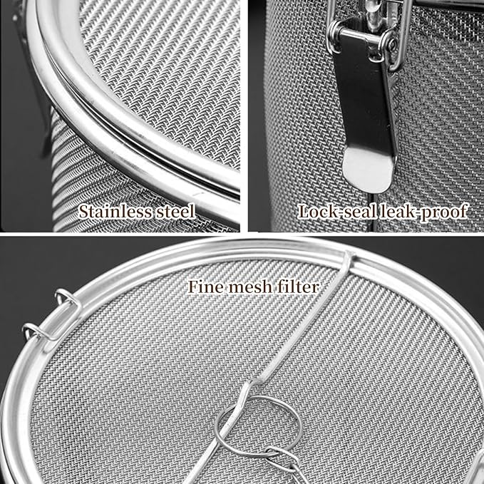 Aunmas Stainless Steel Seasoning Strainer, Tea Strainer Infuser with Chain, Soup Seasonings Seperation Basket Filter Tea Steeper for Brew Tea