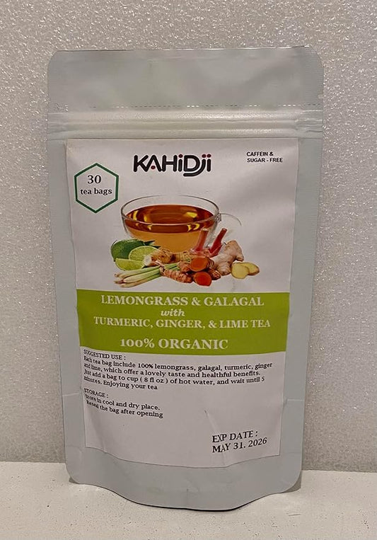 Lemongrass & Galagal with Turmeric, Ginger and Lime TEA - 30 bags