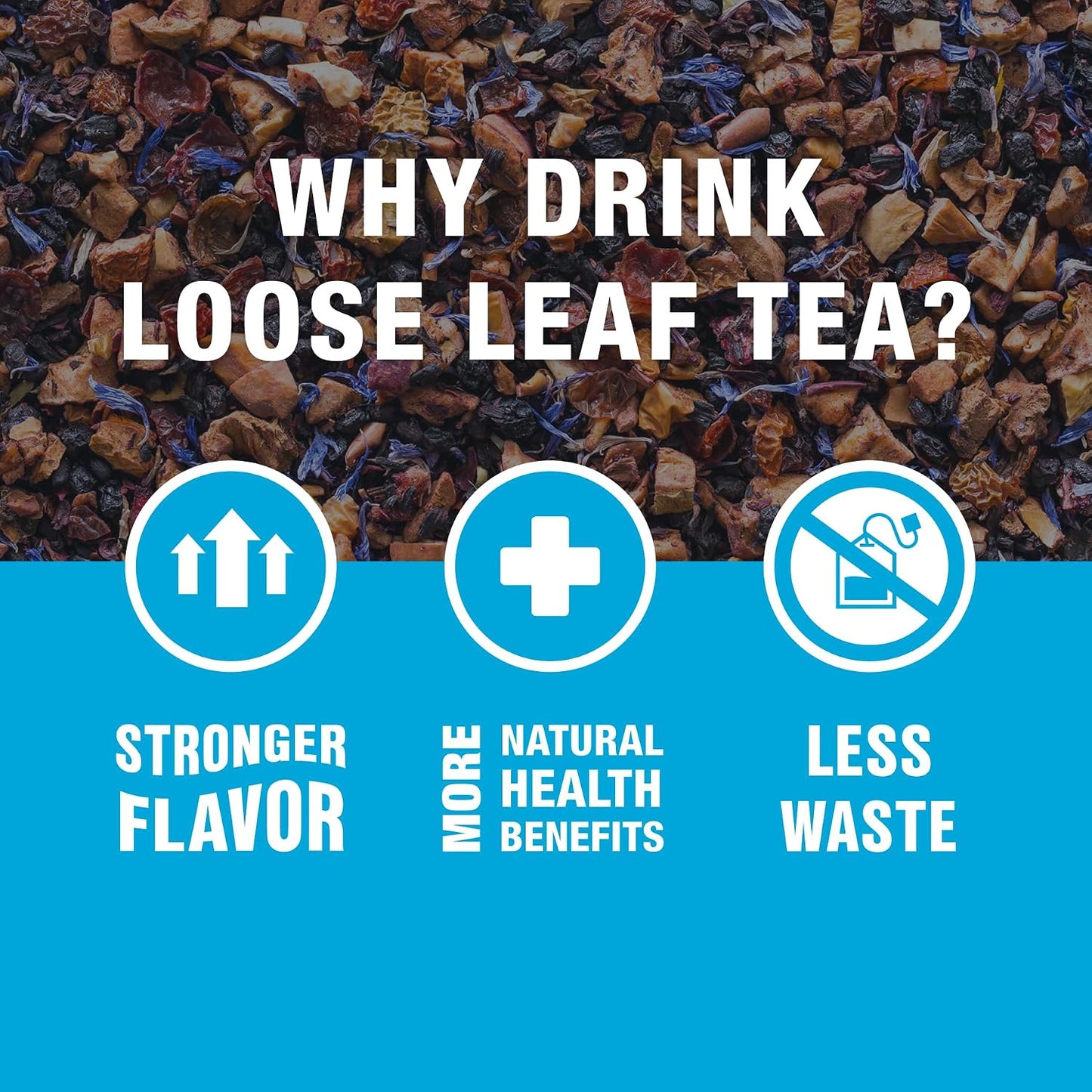 Tiesta Tea Blueberry Wild Child, Loose Leaf, Blueberry Hibiscus Herbal Tea, Premium Non-Caffeinated Blend, Make Hot or Iced, Brews Up to 200 Cups, 16 Ounce Resealable Bulk Pouch | Premium Non-Caffeinated Blend, Make Hot or Iced, Brews Up to 200 Cups, 16 O