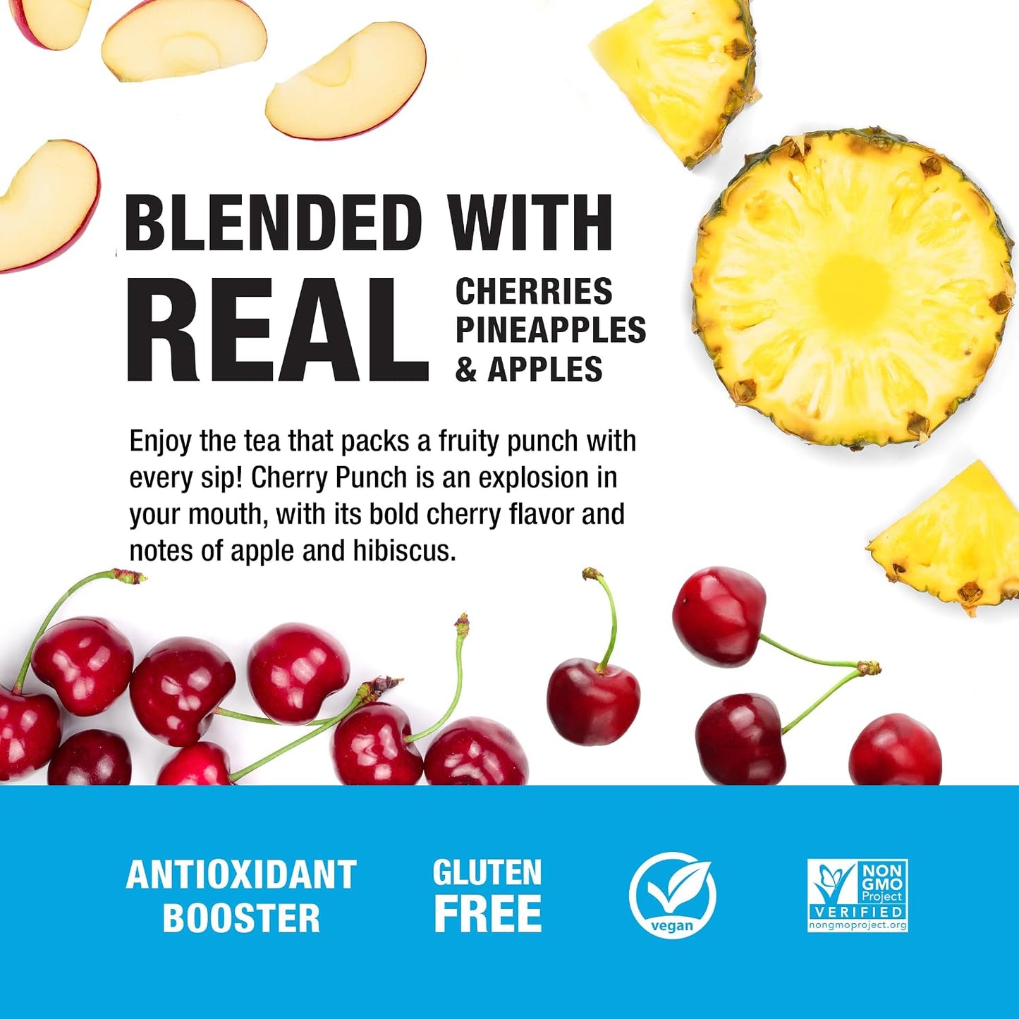 Tiesta Tea - Cherry Punch, Loose Leaf, Sweet Cherry Herbal Tea | Premium Blend, Non-Caffeinated, Makes Hot or Iced &amp; Brews Up to 25 Cups, 2oz Resealable Pouch