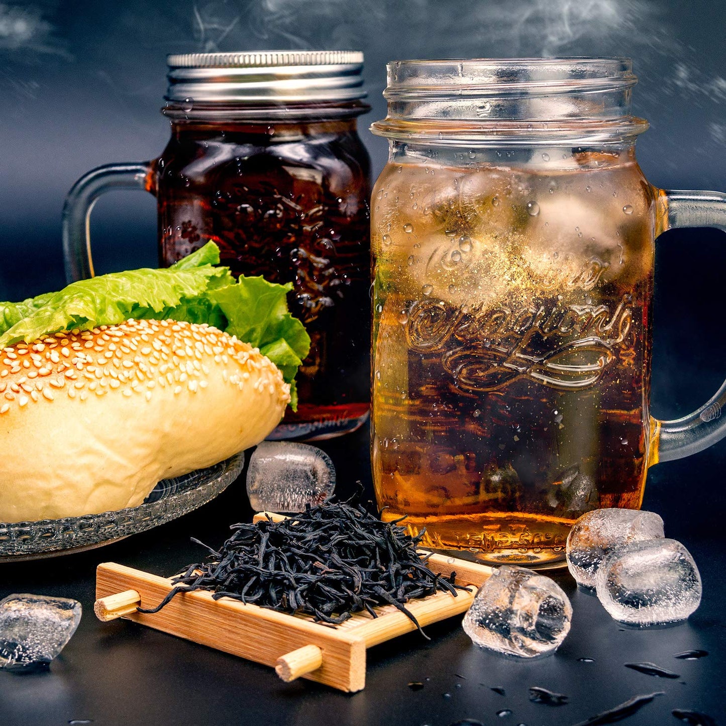 Oriarm Lapsang Souchong Lightly Smoked Black Tea Loose Leaf - Wuyi Mountains Black Tea Zheng Shan Xiao Zhong from Fujian China - 225g Ziplock Resealable Bag