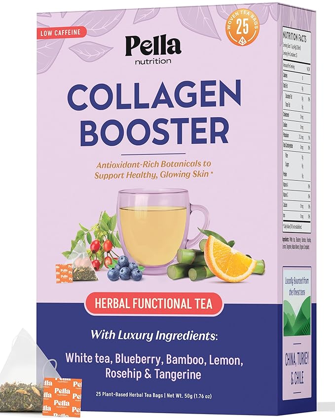 White Tea, Blueberry, Rosehip, Lemon, Tangerine, and Botanical Extracts Herbal Drink – Vegan, Kosher – Non-GMO & Low-Caffeine – Rich in Antioxidants – Breakfast Beverage for Healthy Glow (25 Tea Bags)