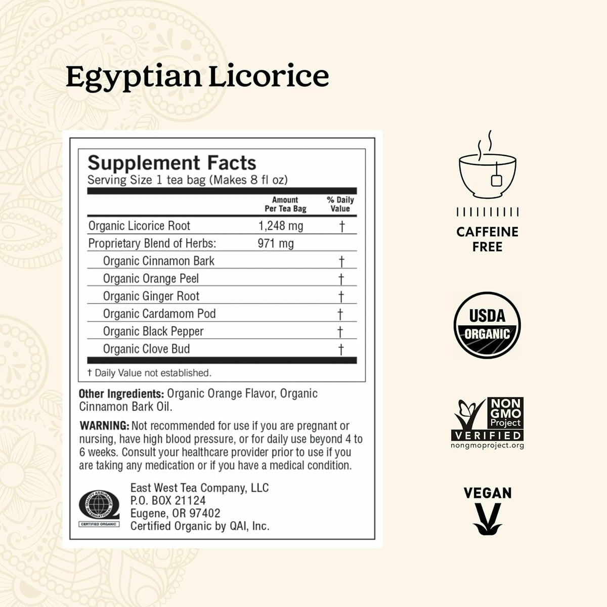 Yogi Egyptian Licorice Organic Tea