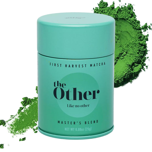TheOther Matcha Powder Ceremonial Grade Matcha Powder - Japanese Matcha Powder Master’s Blend - Premium Green Tea Teal Tin - 25g