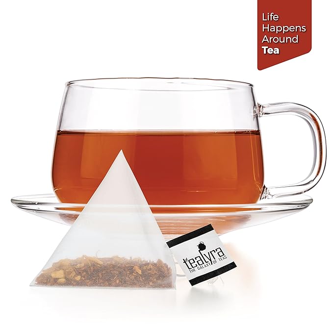 Tealyra - Rooibos Coconut Vanilla Chai - 25 Bags - Ginger Cinnamon - Red Bush Rooibos Herbal Loose Leaf Tea - Antioxidants Rich - Caffeine-Free