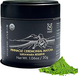 FKRO Pinnacle Reserve Ceremonial Matcha Green Tea Powder | Ujitawara, Japan | Single-Cultivar Okumidori | 1st Harvest, Single Origin | Flown in Fresh from Uji Japan Every Month (30g/1.06oz)
