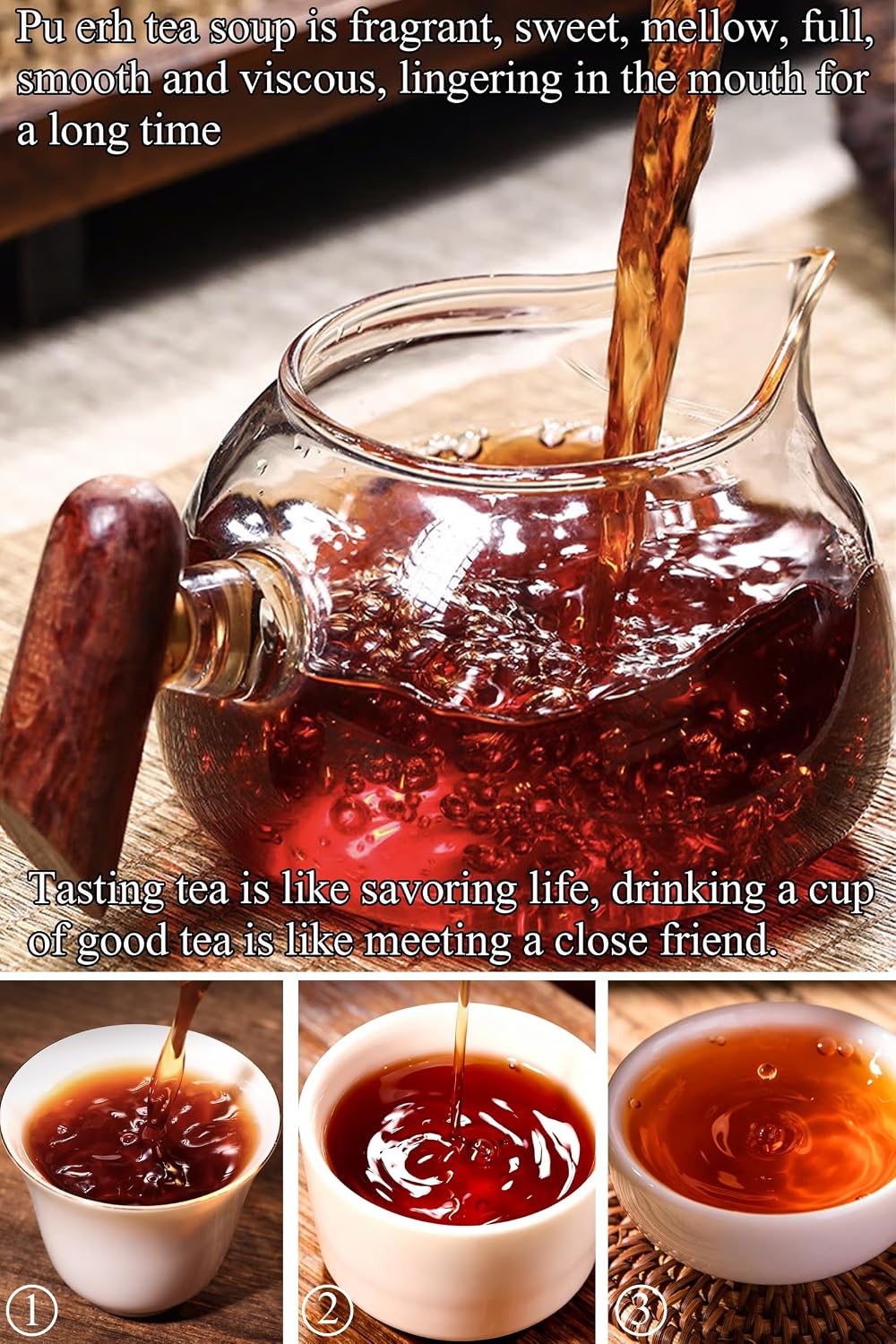 Shengmingxi Puerh Tea Cake Ripe Pu-erh Tea Pu erh Tea Cake Aged Fermented Pu erh Tea Large-leaf Variety 普洱茶 茶饼 普洱熟茶 12.6oz/357g