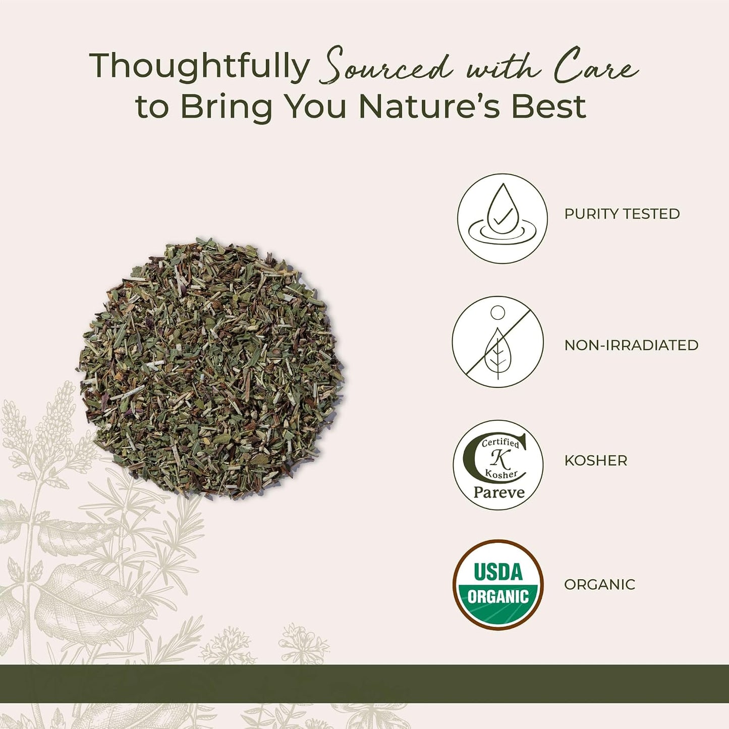 Starwest Botanicals Dried Echinacea Angustifolia Organic - 4 oz Pouch | Loose Leaf Herb for Tea &amp; Natural Herbal Blends, Cut &amp; Sifted, Certified Kosher, Non-GMO