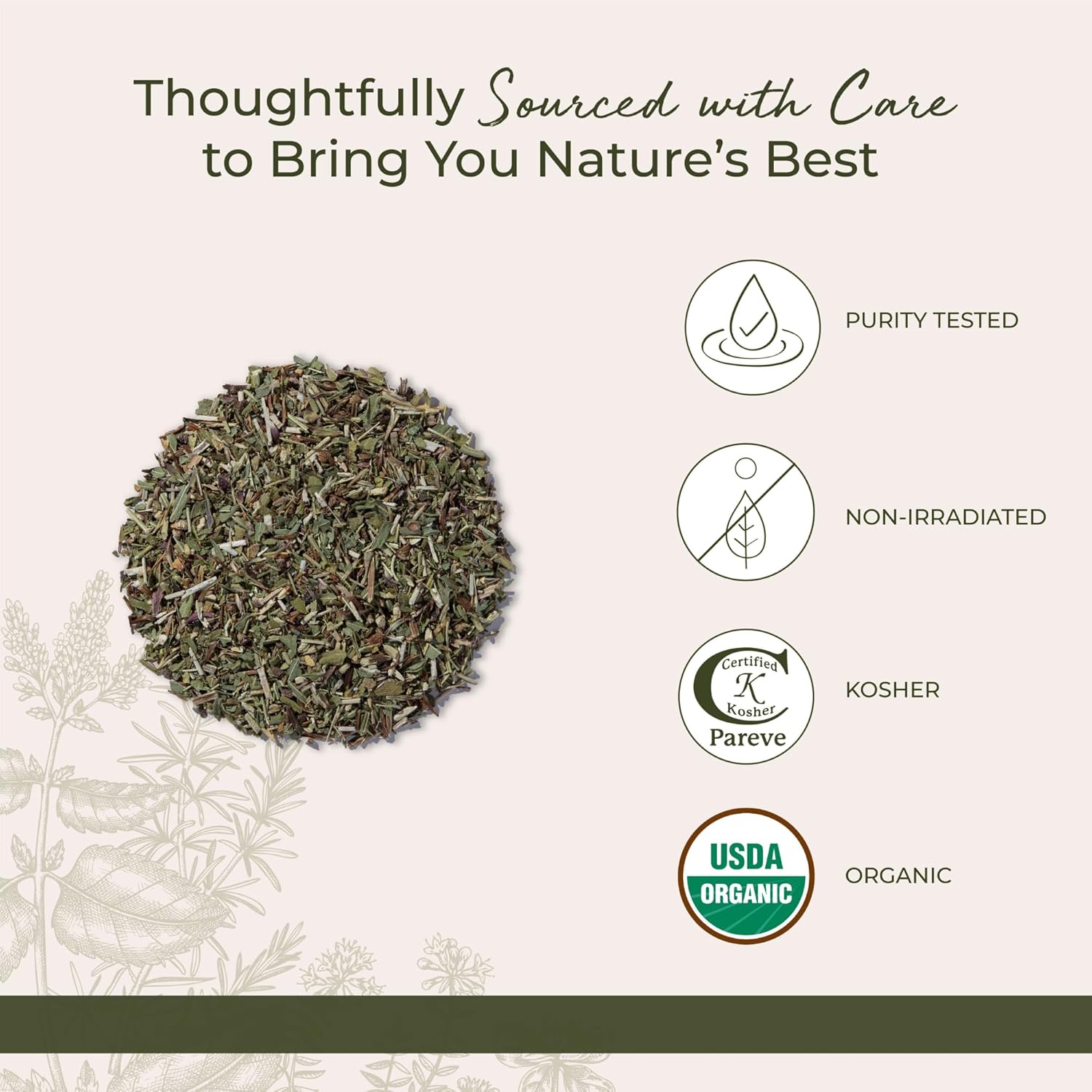 Starwest Botanicals Dried Echinacea Angustifolia Organic - Loose Leaf Herb for Tea & Natural Herbal Blends, Cut & Sifted, Certified Kosher, Non-GMO - 4 oz Pouch