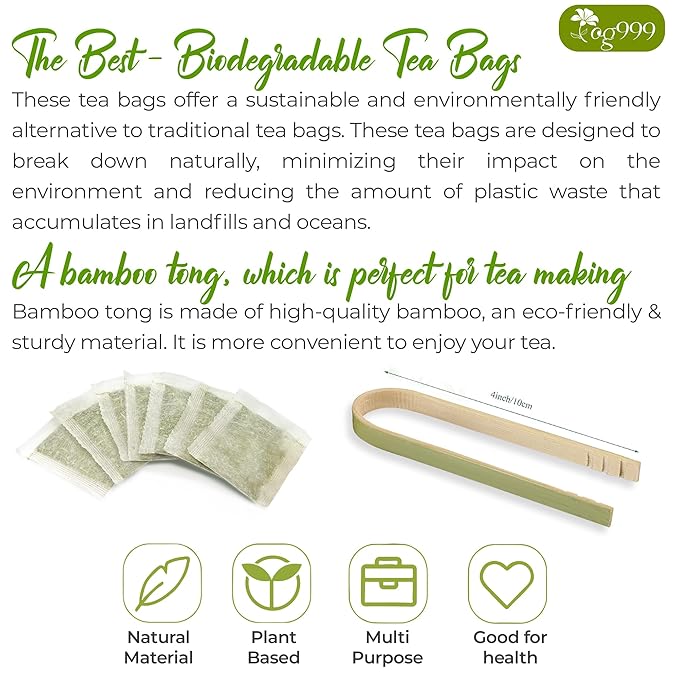 TOG999, 60 Tea Bags Yerba Mate, Hi-Caffeine, Unsmoked Yerba Mate Tea Bags, Super-Green Yerba Mate, No Dust, Fresh - Never Aged (Ilex Paraguariensis), Cultivated from Argentina - Rich in Antioxidants and Plant Nutrients.