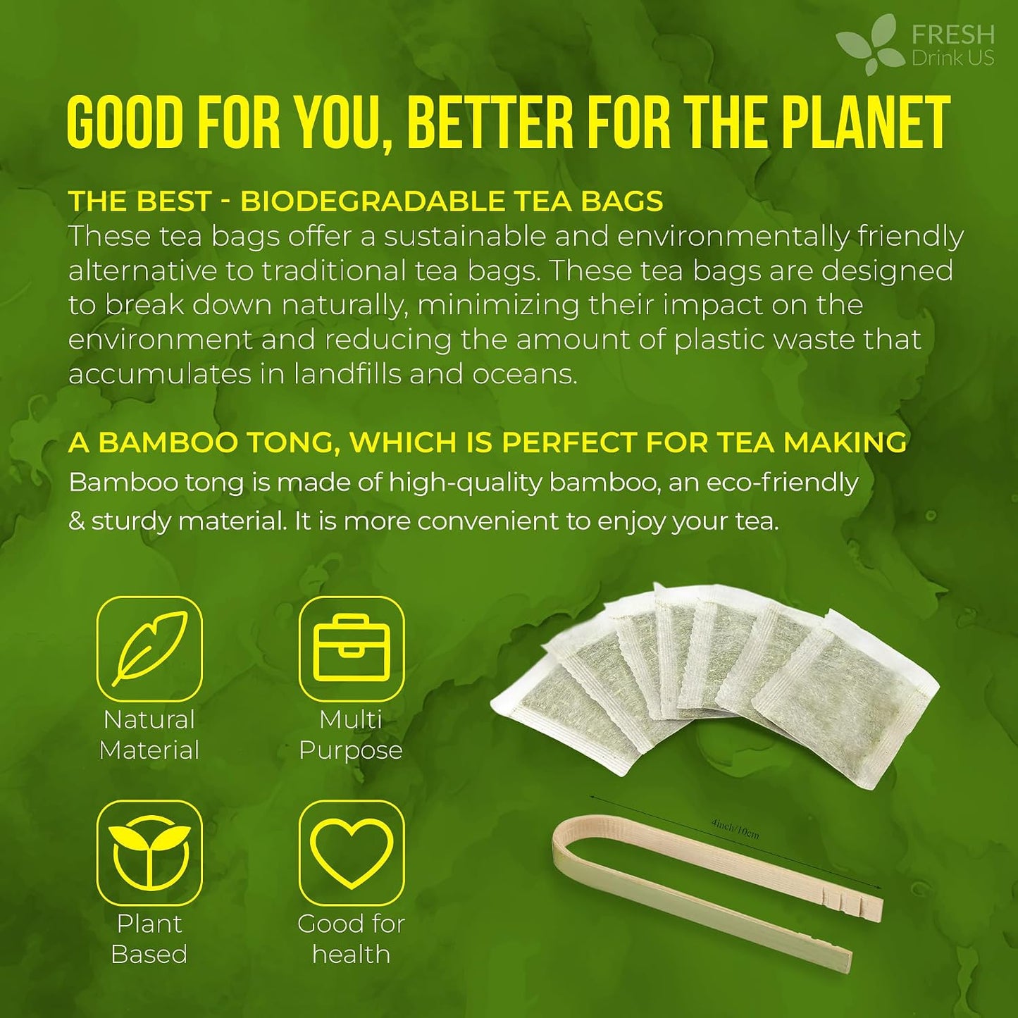 FreshDrinkUS, Soursop Graviola Leaf Tea | 45 Count | Eco-Conscious Tea Bag