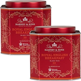 Harney and Sons Royal English Breakfast, Black 30 Sachets per Tin - Pack of 2