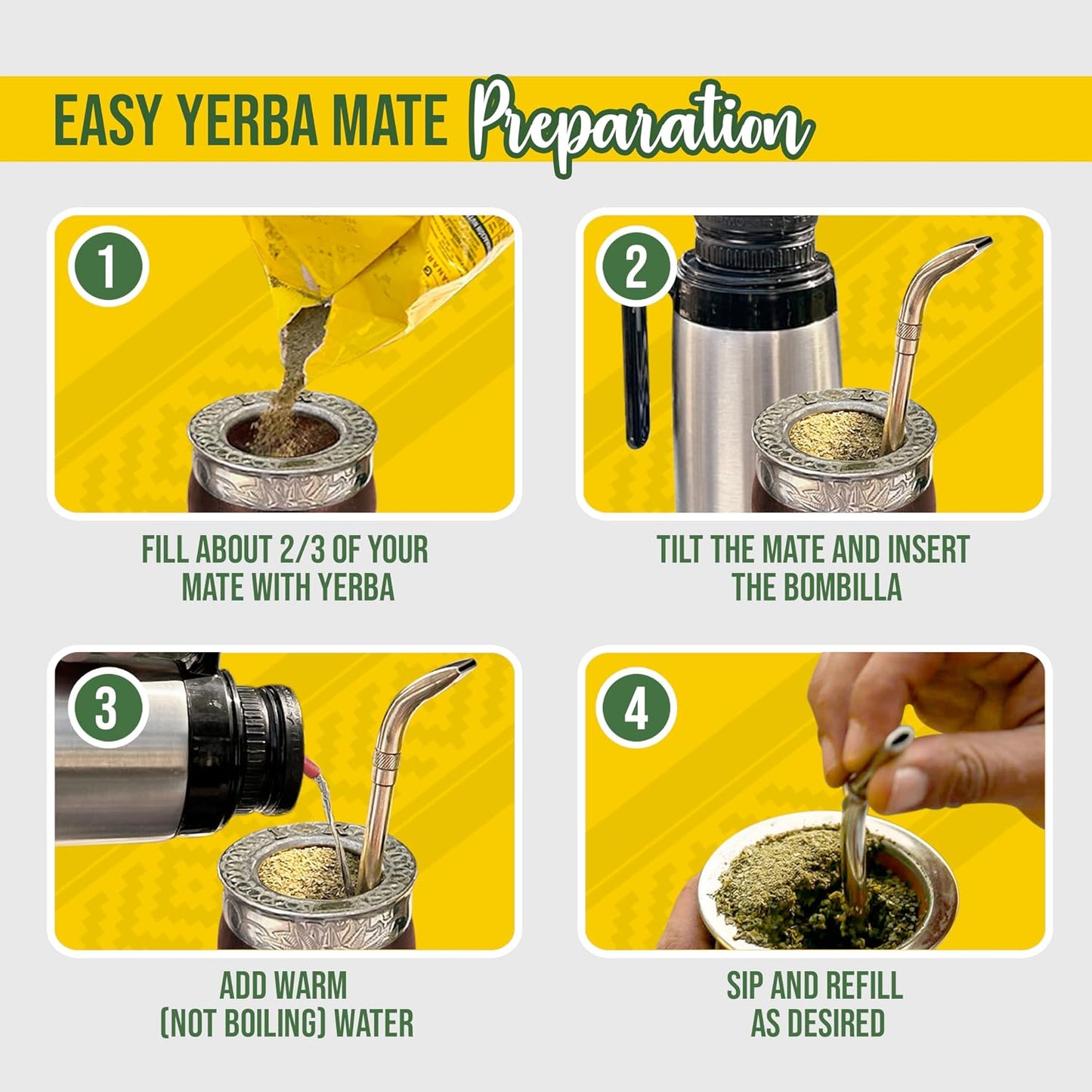 Canarias Yerba Mate Traditional Ground Leaf Tea 1kg - 2.2Lbs | Fine Cut No Stems Rich and full-bodied mate made for gourd and bombilla preparation with a classic Uruguayan profile.