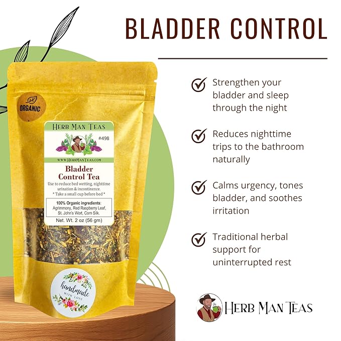 Herbal Tea - Herbal Blend for Nighttime Comfort & Fewer Bathroom Trips — by Master Herbalist Khabir — Organic, Non-GMO, No Additives