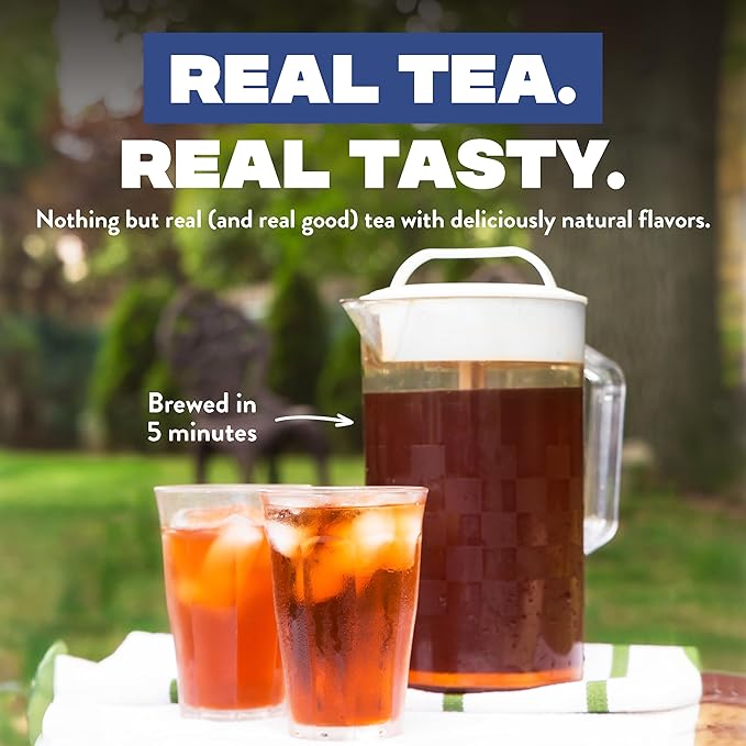 HTeaO Watermelon Iced Tea Bags – Makes 4 Gallons in 5 Minutes – Large Loaded Tea Sachets for Parties, Family Gatherings, & Groups – Texas-Style Ice Tea Packets for Quick Brew (8-Count)